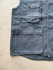 Vintage Utility Jacket Men’s Large Navy Workwear Fishing Walking Gilet Vest