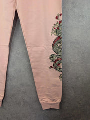 Criminal Damage Trousers Womens W34 L33 Joggers Embroidered Dragon New