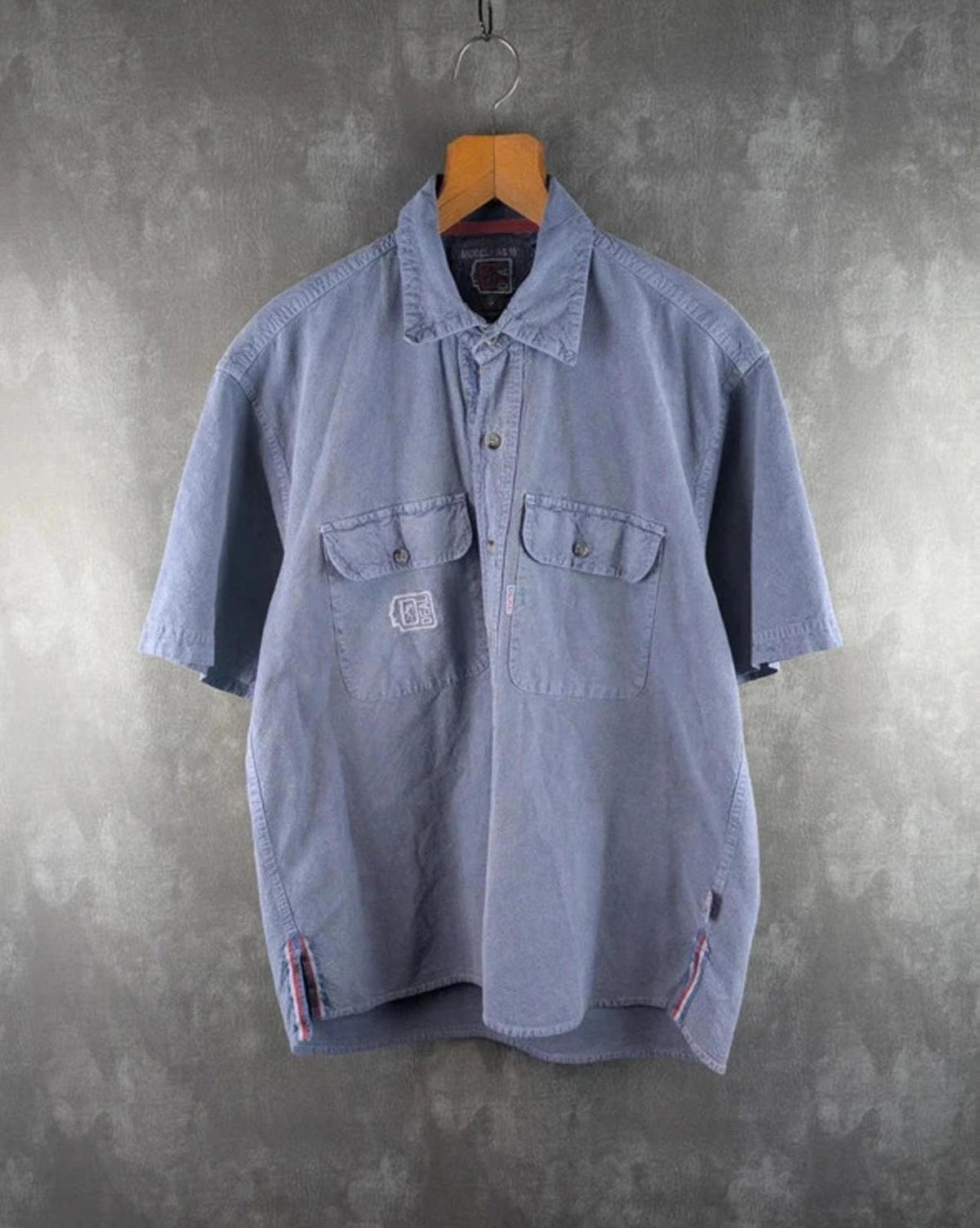 Deal UK Shirt Mens Medium M Lilac Vintage Short Sleeve