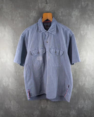 Deal UK Shirt Mens Medium M Lilac Vintage Short Sleeve