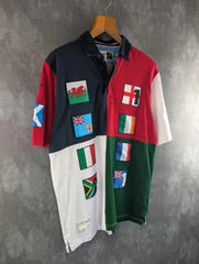 Cotton Traders Polo Shirt Mens Large L Rugby Short Sleeve