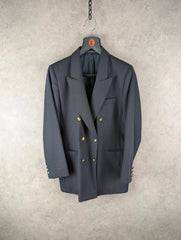 St Michael Womens Blazer Medium M Navy Vintage 90s