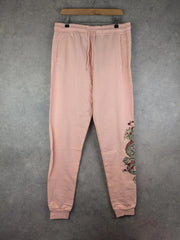 Criminal Damage Trousers Womens W34 L33 Joggers Embroidered Dragon New