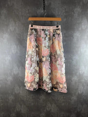 Ted Baker Skirt Womens Small S Floral Pleated Flare