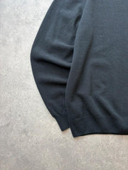 Gant Pullover Jumper Men’s XL Black Lambswool Knitted Casual Smart
