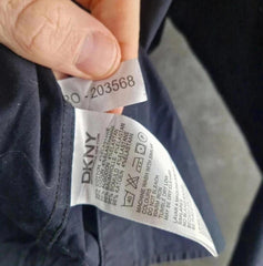 DKNY Shirt Mens Large L Black Long Sleeve