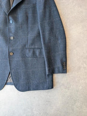 CP Company Blazer Men’s 42R Blue Check Wool Made In Italy Tailored Vintage