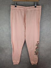 Criminal Damage Trousers Womens W34 L33 Joggers Embroidered Dragon New