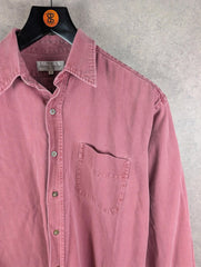 St Micheal Shirt Mens Medium M Cotton Vintage 90s Long Sleeve