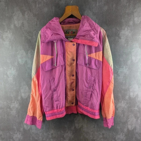 East West Vintage 80s Windbreaker Jacket Size Large