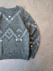 Angelo Litrico Knitted Pullover Jumper Men’s Medium Grey Vintage Italian Wool