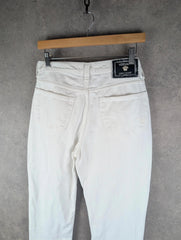 Versace Jeans Womens W30 L31 White Denim Skinny Vintage 90s
