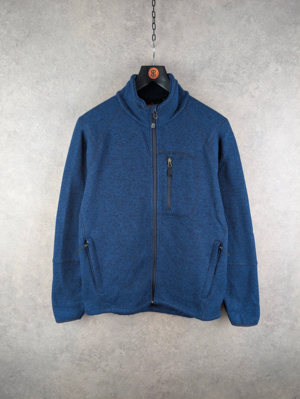 Orvis Jumper Mens Medium M Blue Fleece Full Zip Trout Bum