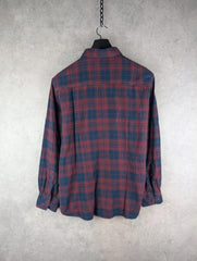 Charles Vögele Flannel Shirt Mens Extra XL Large Navy