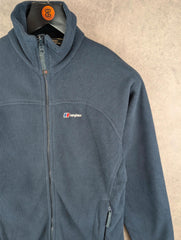 Berghaus Jumper Womens L Large Navy Full Zip Fleece Jacket