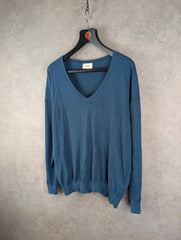 Hush Jumper Womens Extra Small XS Blue Lowenna Linen Pullover
