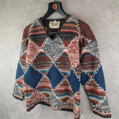 S.Mouts Jumper Womens S Small Multicoloured Vintage Knitted Wool Shetland
