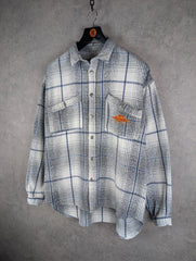 Quiksilver Shirt Mens Large L Vintage 90s Heavy Cotton Long Sleeve