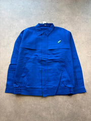 Vintage Italian Utility Jacket Men’s Large Blue Workwear Full Zip Cotton