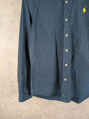 Ralph Lauren Shirt Mens Medium M Navy Slim Fit Long Sleeve