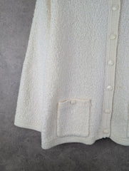 Poppy Cardigan Womens XXL 2XL White Vintage Button Up