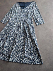 Max Mara Weekend Dress Women’s Medium Blue Floral Midi Occasion Dress