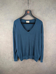 Hush Jumper Womens Extra Small XS Blue Lowenna Linen Pullover