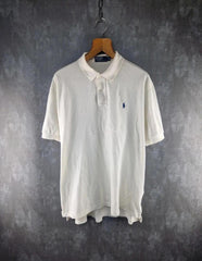 Ralph Lauren Polo Shirt Mens XL Extra Large White Short Sleeve