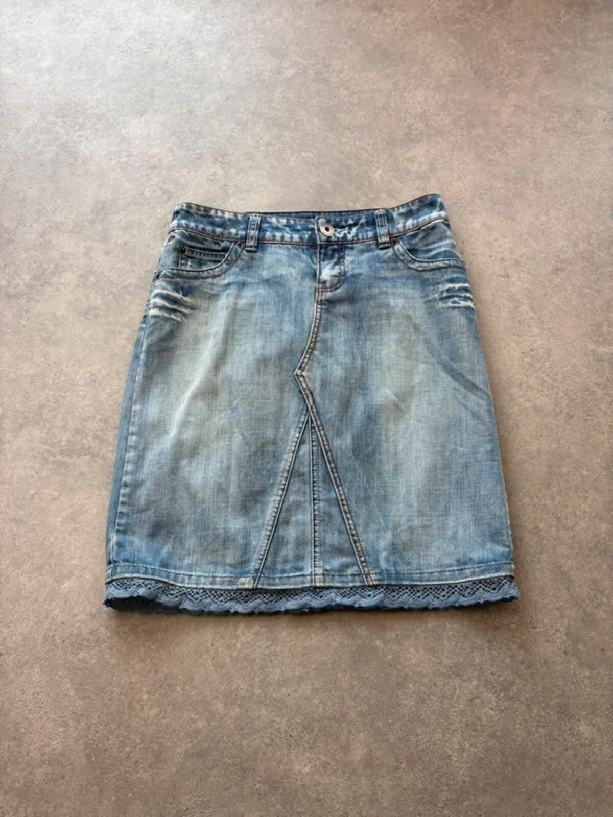 Esprit Denim Midi Skirt Women’s Medium W32 Blue Festival Country Y2K Summer