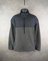 St Michael Jumper Mens M Medium Grey Vintage 90s Fleece Half Zip Pullover