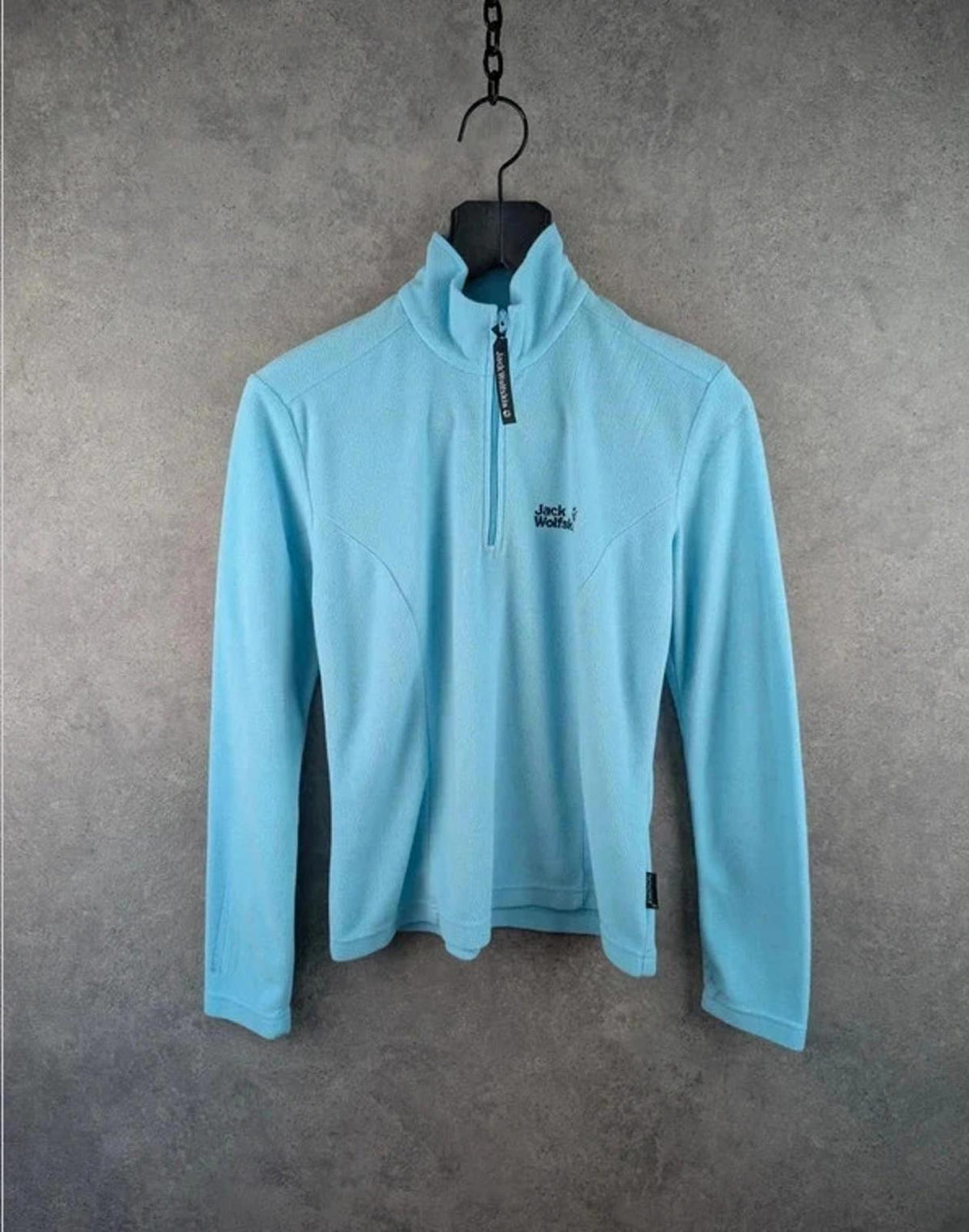 Jack Wolfskin Jumper Womens Small S Blue Quarter Zip Pullover Fleece