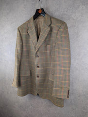 Aquascutum Blazer Mens L Large Vintage 90s Check 44s