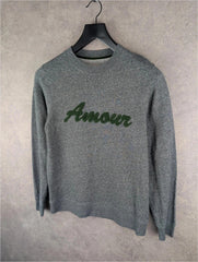 Quo Vardis Jumper Womens Large L Amour Embroidered Grey