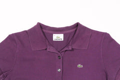 Lacoste Polo Shirt Womens Small S Purple Short Sleeve