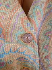 Escada Waistcoat Womens XS Extra Small Paisley Silk