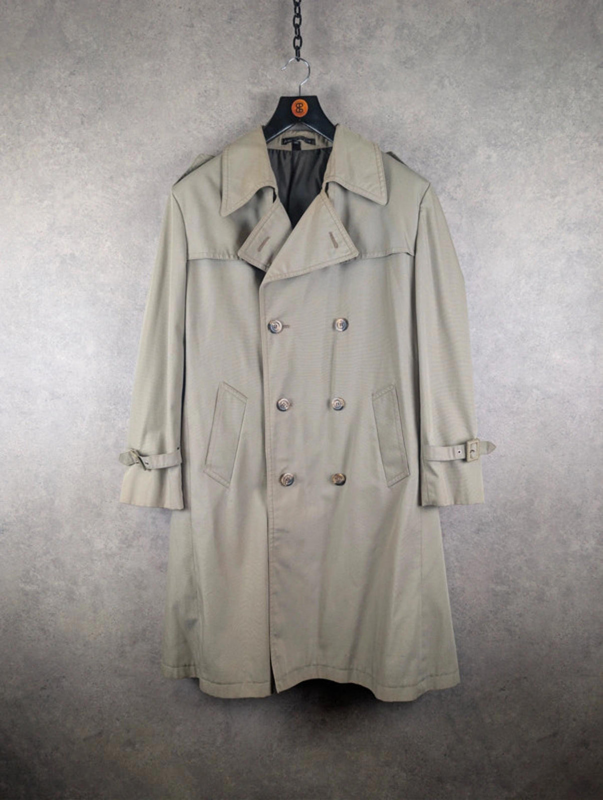Dun & Co Trench Coat Mens Medium M Beige Vintage 90£