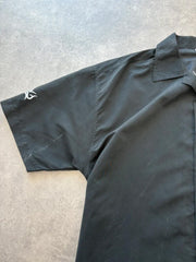 Y2K Shirt Men’s 2XL Black Tribal Button Up Streetwear Short Sleeve