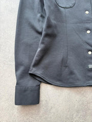 Casucci WoJ Y2K Shirt Women’s Small Black Western Stretch Fitted Button Up