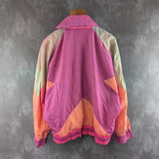 East West Vintage 80s Windbreaker Jacket Size Large