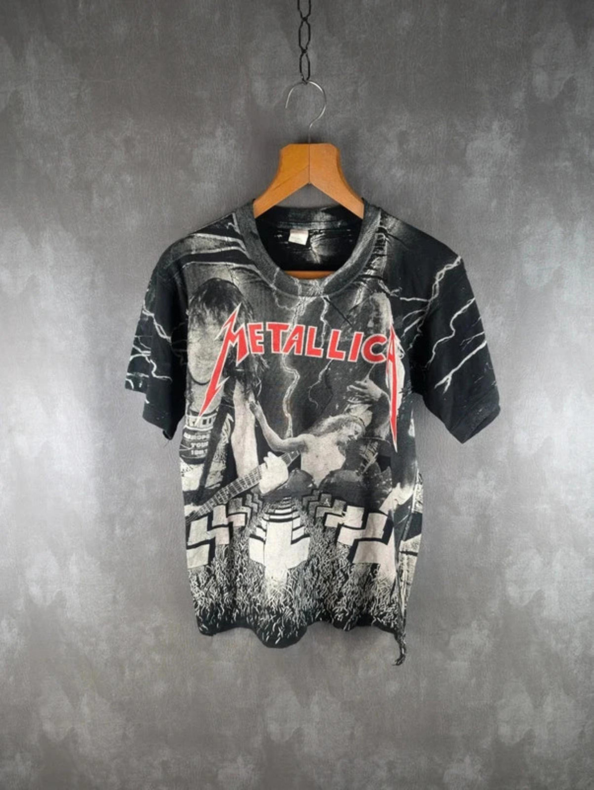 Vintage Metallica 1987 European Tour Single Stitch Short Sleeve T Shirt Large