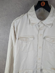 Adidas Jacket Mens Large L Ivory Mohammed Ali Utility Style