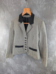 Vintage Checked Wool Blazer Womens Small S