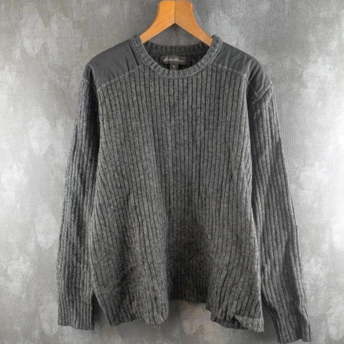 Eddie Bauer Knitted Pullover Jumper Mens XL Grey