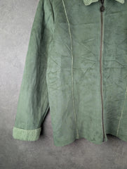 Denim & Co Jacket Womens Extra Large XL Green Vintage