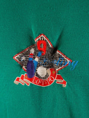 Lotto Jumper Men’s Medium Green Vintage 90s Embroidered Crewneck Sweatshirt