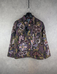 Indigo Moon Jacket Womens M Medium Vintage Embroidered Sequin Boho