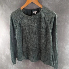 Jigsaw Tope Womens Medium M Green Long Sleeve