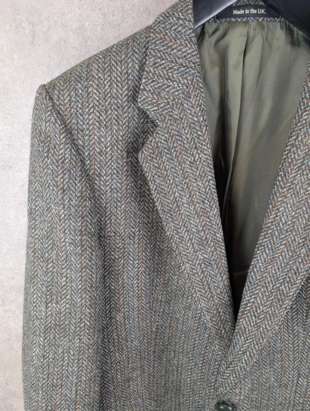 St Michael Jacket Mens Large L Grey Wool Vintage