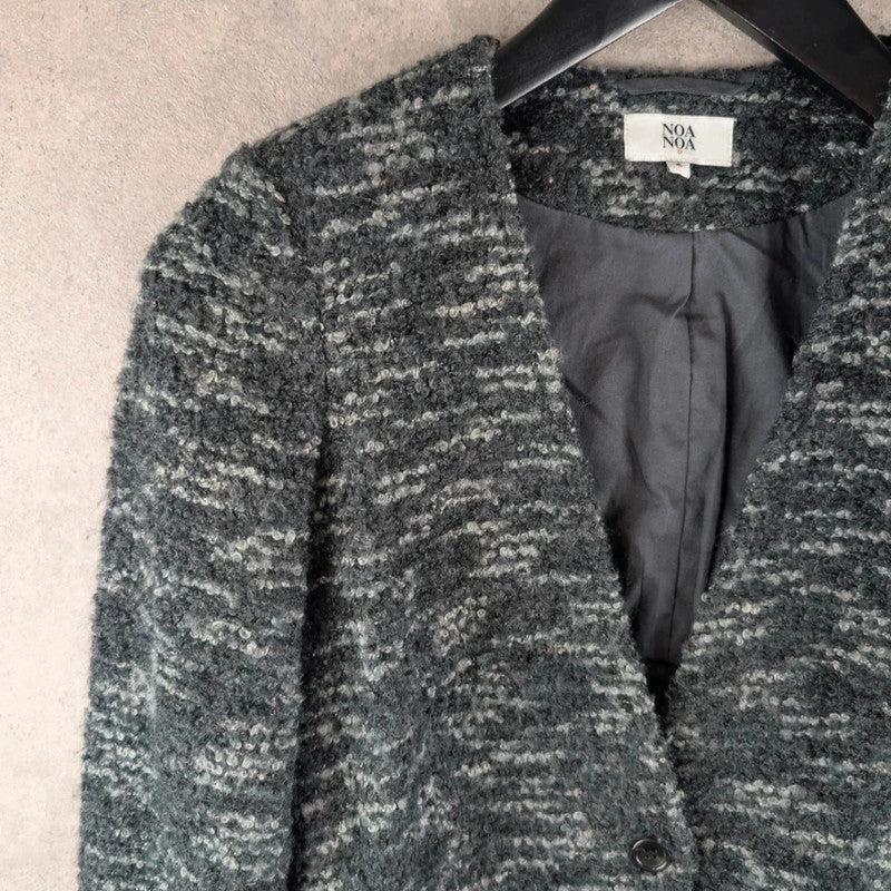 Noa Noa Jumper Womens Small S Grey Knitted Cardigan