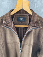 Playboy Jacket Womens Large L Brown Velour Y2K Full Zip